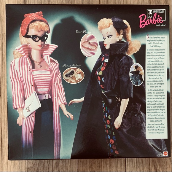Mattel Barbie 35th Anniversary Doll with Outfits-Black, White,Pink (Price Firm) - Picture 2 of 10